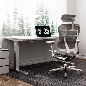 ERGOHUMAN II ELITE prémium felső kategóriás ergonomikus forgószék minden egyes alkatrésze állítható, háttámlája hálós, ülőlapja hálós, teherbírás: 150 kg, szürke háló, szürke váz