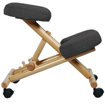 FAVÁZAS TÉRDEPLŐSZÉK SZÖVET KÁRPITOZÁSSAL egyenes testtartásra készteti testünket, teherbírás: 110 kg, garancia: 2 év, fekete