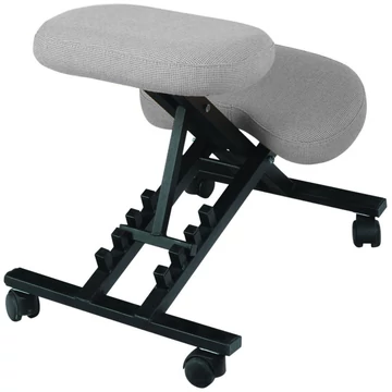 FÉMVÁZAS TÉRDEPLŐSZÉK szövet kárpitozással, teherbírás: 110 kg, garancia: 2 év, szürke