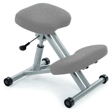 GÁZLIFTES TÉRDEPLŐSZÉK SZÖVET KÁRPITOZÁSSAL, egyenes testtartásra készteti testünket, teherbírás: 110 kg, garancia: 2 év, szürke
