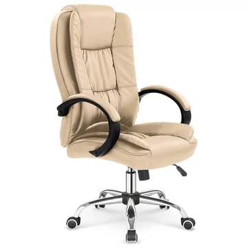 RELAX forgószék textilbőr kárpitozással, krómozott acél lábkereszttel, négy választható színben, teherbírás: 100 kg, garancia: 2 év, beige