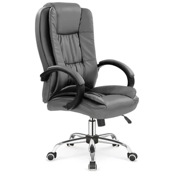 RELAX forgószék textilbőr kárpitozással, krómozott acél lábkereszttel, négy választható színben, teherbírás: 100 kg, garancia: 2 év, szürke