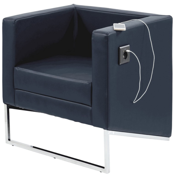 AKO fotel beépített konnektorral és USB csatlakozóval, Teherbírás: 110 kg, garancia: 2 év