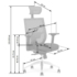 Kép 2/2 - ADMIRAL ergonomikus forgószék fejtámlával, deréktámasszal, három irányba állítható karfával, két irányba állítható fejtámlával valamint ülésmélység állítási lehetőséggel