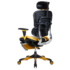 Kép 4/8 - ERGOHUMAN GAMING ergonomikus gamer forgószék, állítható magasságú, mikroszálas textilbőr bevonatú, ergonomikus háttámlával és üléssel, teherbírás: 110 kg, garancia: 5 év, sárga-fekete