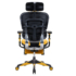 Kép 5/8 - ERGOHUMAN GAMING ergonomikus gamer forgószék, állítható magasságú, mikroszálas textilbőr bevonatú, ergonomikus háttámlával és üléssel, teherbírás: 110 kg, garancia: 5 év, sárga-fekete
