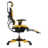 Kép 8/8 - ERGOHUMAN GAMING ergonomikus gamer forgószék, állítható magasságú, mikroszálas textilbőr bevonatú, ergonomikus háttámlával és üléssel, teherbírás: 110 kg, garancia: 5 év, sárga-fekete