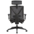 Kép 2/3 - MARCELL BLACK nagy teherbírású ergonomikus szék fekete színű, szögletes műanyag lábkereszttel, állítható karfákkal, fejtámlával, deréktámasszal, illetve állítható ülésmélységgel, teherbírás: 130 kg, garancia: 3 év