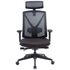 Kép 1/3 - MARCELL BLACK nagy teherbírású ergonomikus szék fekete színű, szögletes műanyag lábkereszttel, állítható karfákkal, fejtámlával, deréktámasszal, illetve állítható ülésmélységgel, teherbírás: 130 kg, garancia: 3 év