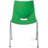 Kép 1/4 - SHELL rakásolható tárgyalószék műanyag ülőfelülettel, krómozott acél vázon, fiatalos, vidám színekben, teherbírás: 110 kg, garancia: 1 év, zöld