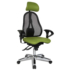 Kép 1/4 - SITNESS 45 prémium ergonomikus forgószék 3D ülésmozgással, Krómozott fém lábcsillaggal, teherbírás: 110 kg, garancia: 3 év, zöld-fekete